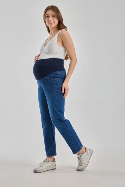 KATLİN MATERNİTY WEAR Pregnant Mom Fit Lycra Pack Jeans, Adjustable Waist