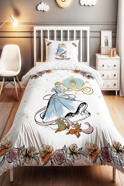 EVPANYA طقم غطاء لحاف للأطفال من نايت بالي برينسيس منقوش مفرد