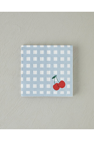 English Home Cherry Cherry Kağıt 20'li Kağıt Peçete 33x33 cm Mavi