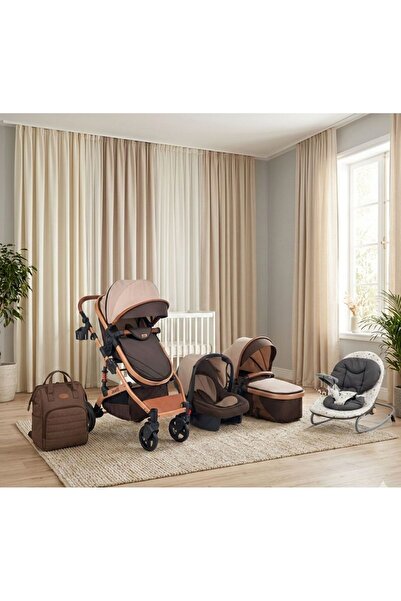 TURHANBEBE 5’Li set amortisörlü bebek arabası taşıma puset portbebe bebek bak...