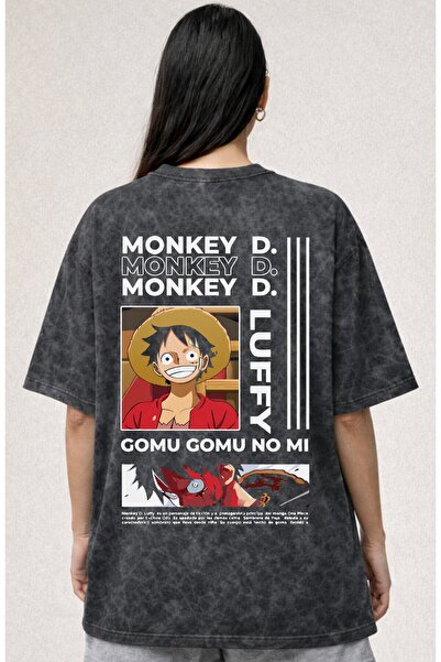 SEVBANO Μπλουζάκι One Piece Monkey D. Luffy με στάμπα anime, unisex, oversize...