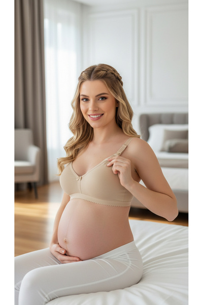 Albak İç Giyim Kadın Emzirme Hamile Pamuklu Açılabilir Emzirme Sütyeni