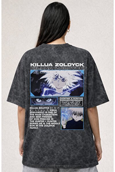 SEVBANO Μπλουζάκι Killua Zoldyck Hunter X Hunter Anime με στάμπα, Unisex, Ove...