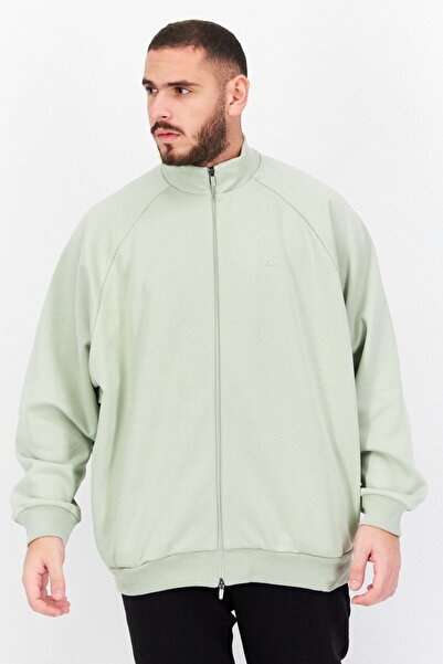 adidas Men Sportswear Fit Long Sleeve Outdoor Track Jacket, Light Green