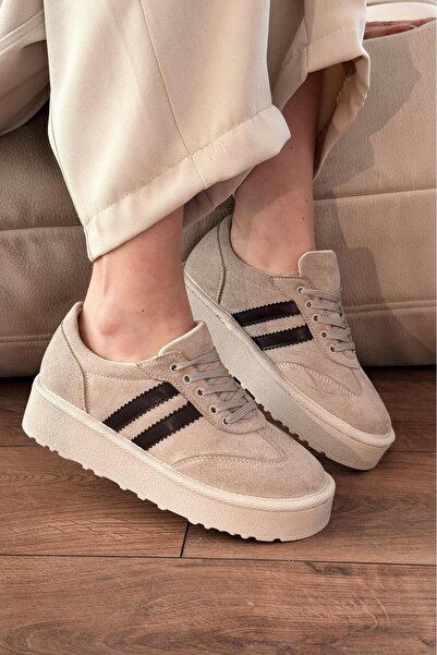 I Love Shoes Vireo Women's Sports Shoes Beige Suede