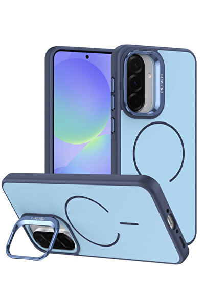 Rivor Galaxy A17 Uyumlu Kılıf Kamera Standlı MagSafe Destekli Mat Koruyucu Pr...
