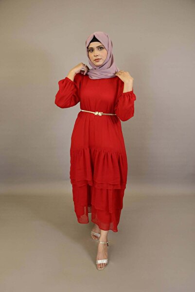 Libas lab Salama - Mesmerizing Chiffon Lined Maxi Dress with Ruffled Tiered a...