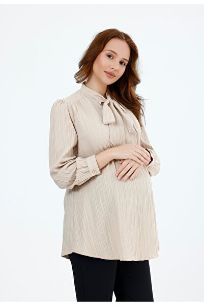 KATLİN MATERNİTY WEAR Μπλούζα εγκυμοσύνης, με λεπτομέρεια δαντέλας στο γιακά,...