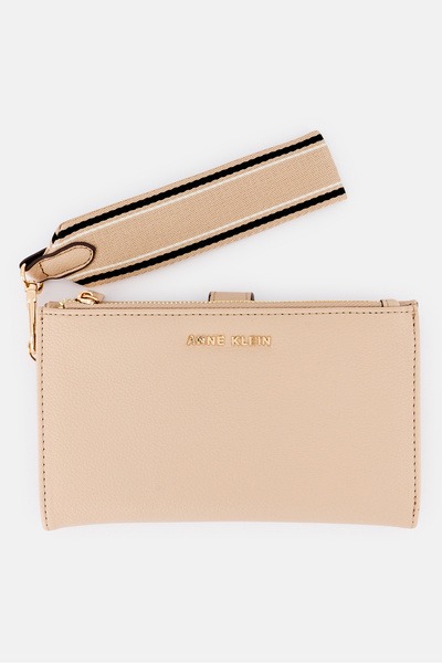 Anne Klein Women Brand Logo Wallets, Beige