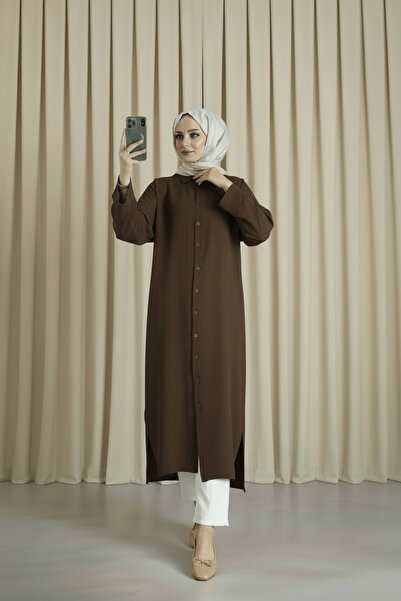 Minharir Long Cotton Piece Hijab Shirt – Comfortable Fit, Breathable Fabric, ...