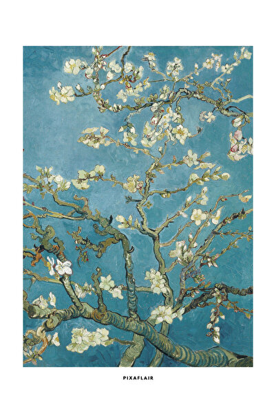 Pixaflair - Vincent van Gogh's Almond Blossom - Tablo - Çerçevesiz Poster