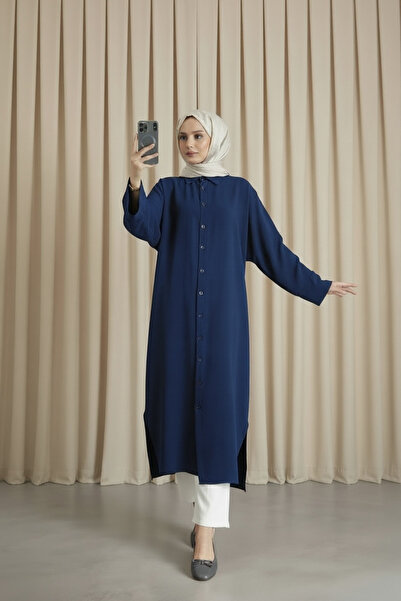 Minharir Long Cotton Piece Hijab Shirt – Comfortable Fit, Breathable Fabric, ...