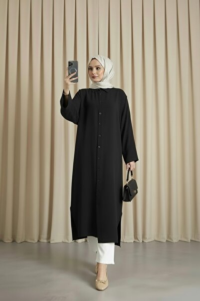 Minharir Long Cotton Piece Hijab Shirt – Comfortable Fit, Breathable Fabric, ...