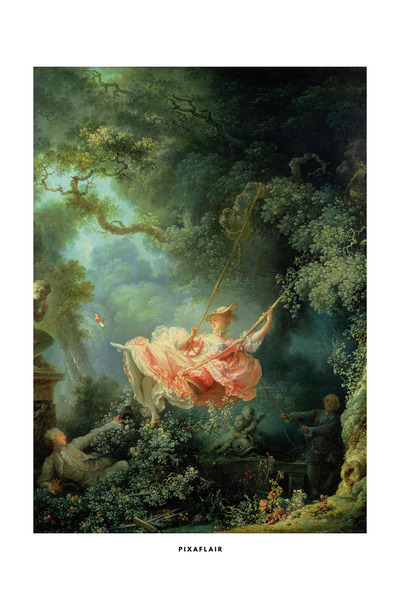 Pixaflair - Jean Honoré Fragonard's The Swing - Tablo - Çerçevesiz Poster