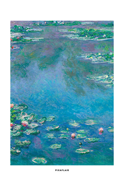 Pixaflair - Water Lilies by Claude Monet - Tablo - Çerçevesiz Poster