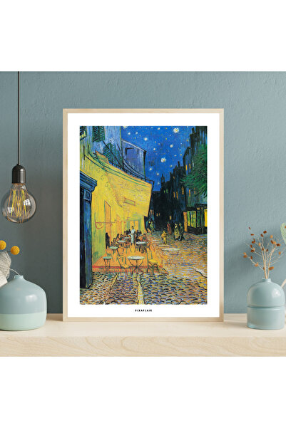 Pixaflair - Vincent van Gogh's Café Terrace at Night - Tablo - Çerçevesiz Poster