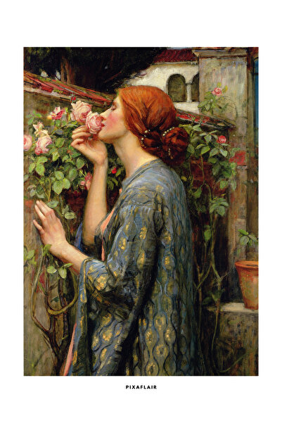 Pixaflair - John William Waterhouse's The Soul of the Rose - Tablo - Çerçevesiz Poster