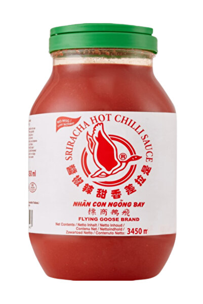 YABANEEZ SRIRACHA HOT CHILI SAUCE (LESS GARLIC) (3450ML) "FLYING GOOSE" (CART...
