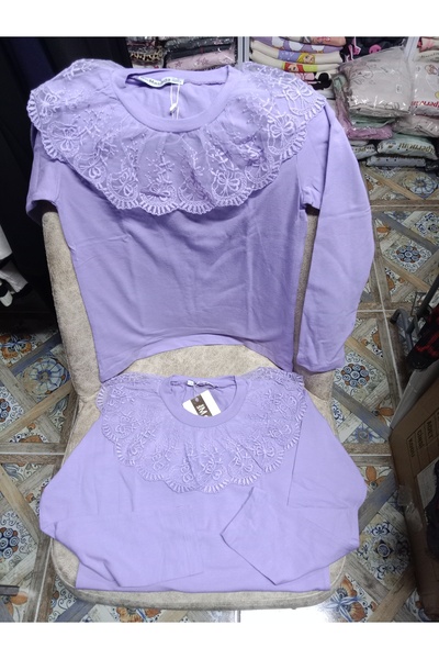 Butik Full likralı dantel yakalı badi