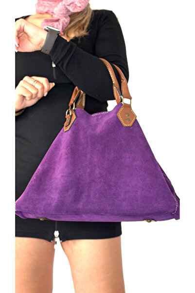 Tuvita Collection Bodrum حقيبة يد نسائية مصنوعة يدويًا باللون الأرجواني بنسبة...