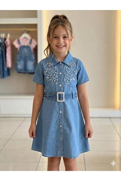 ÖRZİ Kids ΕΠΟΧΙΑΚΟ ΠΡΩΤΟΤΥΠΟ ΤΖΙΝ ΦΟΡΕΜΑ ΜΕ ΑΠΛΙΚΕΣ ΚΑΙ ΠΕΡΛΕΣ ΓΙΑ ΗΛΙΚΙΑ 6/9...