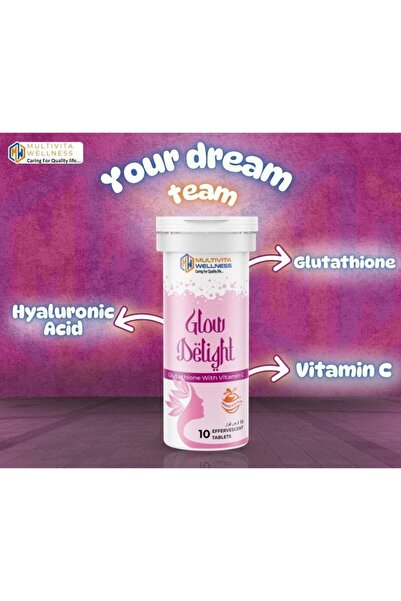 Multivita MW Glow Delight Glutathione with Vit C Effervescent tablet