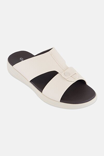 English Laundry Men Slip On Arabic Sandals, Beige