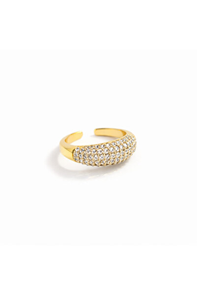 Pave Pinky - Gold Taşlı Serçe Parmak Yüzüğü