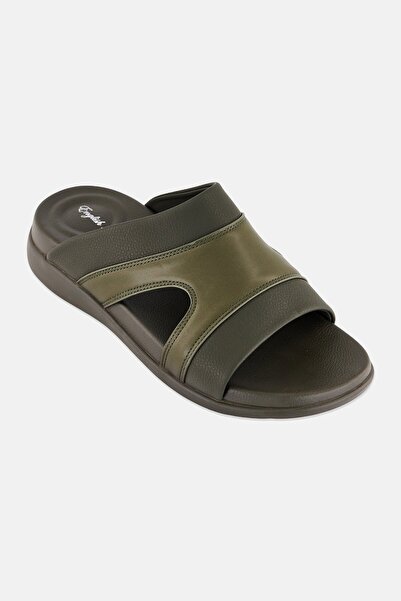 English Laundry صندل عربي رجالي سهل الارتداء، زيتوني