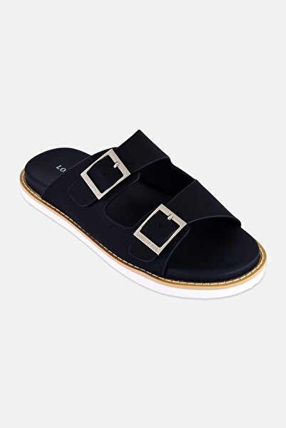 London Fog Men Adjustable Slip On Arabic Sandal, Navy