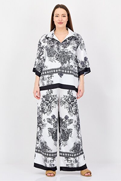 JASON WU Women 2 Pcs Short Sleeve Shirt And Pants Set, Multicolor