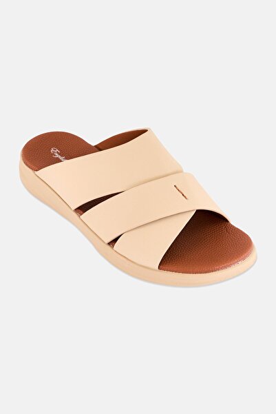 English Laundry Men Slip On Arabic Sandals, Khaki