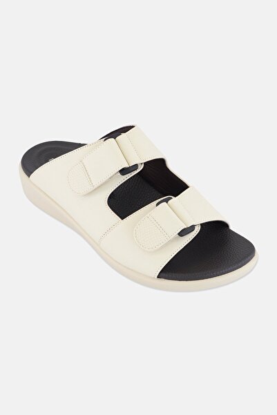 London Fog Men Slip On Arabic Sandals, Beige