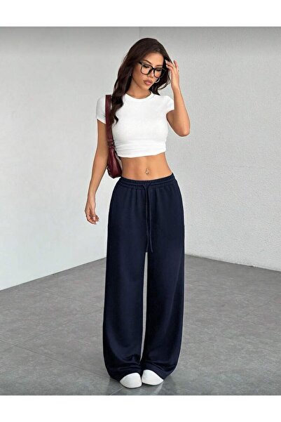 Le Vion Women's Wide-Leg Sweatpants Comfortable Fit Baggy Oversized Casual Model