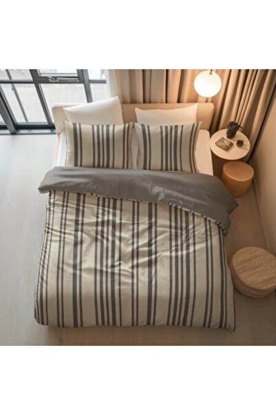 OEM Linear Linen Sand Duvet Cover 200 x 200/220, light brown color