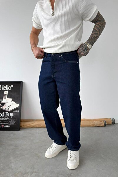 HAFKAGİYİM Dark Blue Premium Basic Regular Pants