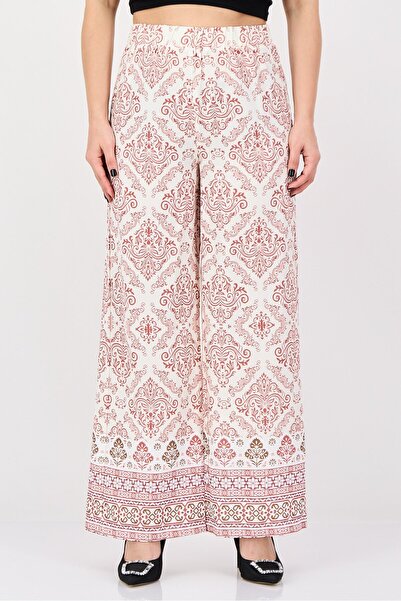 Material Girl بنطلون Palazzo نسائي بقصّة عادية وطبعة كاملة، متعدد الألوان