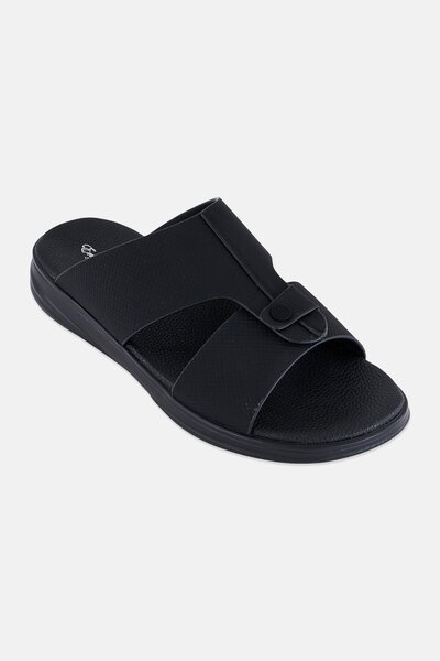 English Laundry Men Slip On Arabic Sandals, Black