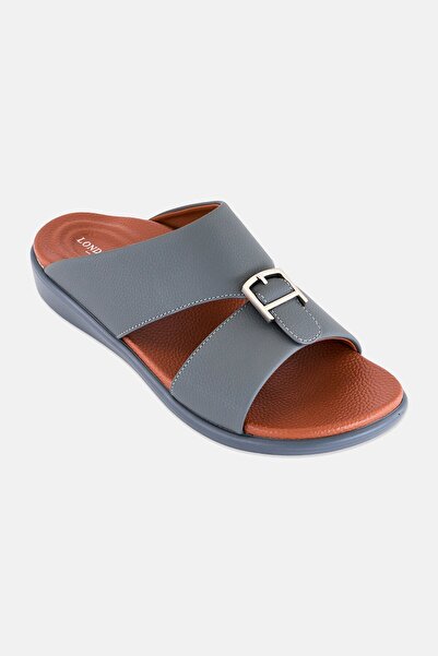 London Fog صندل عربي رجالي سهل الارتداء، رمادي