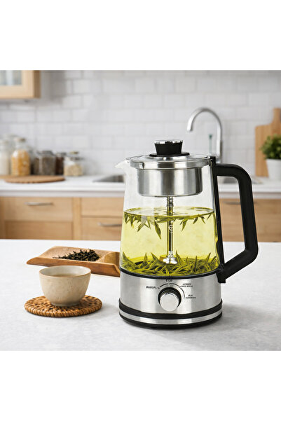 Biki Multifunctional Healthy Tea Kettle 1.5L – 600W with Stainless Steel Infu...