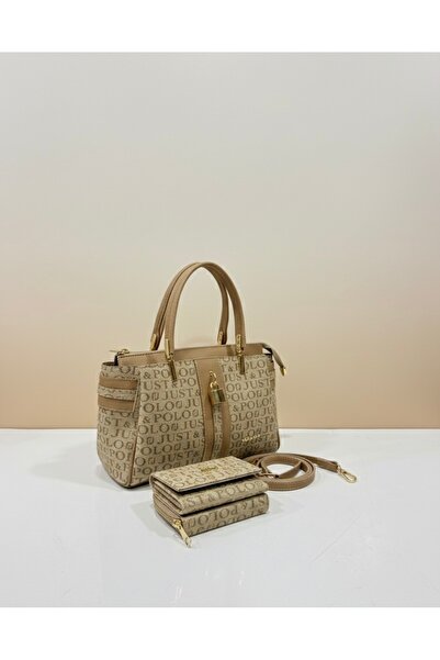 Just Polo Women's Luxury Handbag & Shoulder Bag Gold Detailed Special Design ...