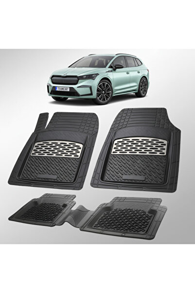 TEAMCAR Συμβατά πατάκια δαπέδου Skoda Enyaq iV I 2020+ | Ασημί
