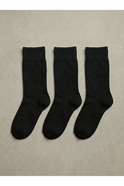 DRAV 3-Piece Black Color Unisex Bamboo Diabetic Socks - (Stitch-Free)