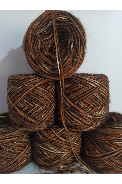 İPEK YÜN İPLİK DÜNYASI angora Ață de tricotat cu 2 straturi (Maro închis, Mar...