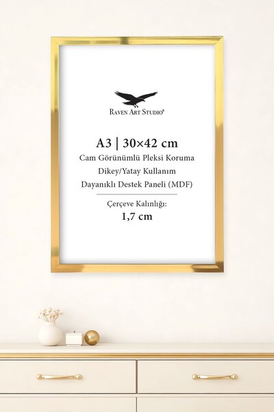 Raven Art Studio Ermitaj A3 Μέγεθος 30cm x 42cm Inox Gold Εικόνα Φωτογραφία Έ...