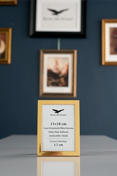 Raven Art Studio Ermitaj 13cm x 18cm Inox Gold Πλαίσιο για έργα τέχνης, φωτογ...