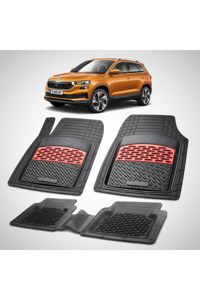 TEAMCAR Πατάκια Skoda Karoq I Συμβατά 2017+ | Κόκκινα