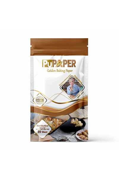 PuPaper Non-stick gold baking paper for oven and pastry, 4 packs, 33 x 42 cm ...