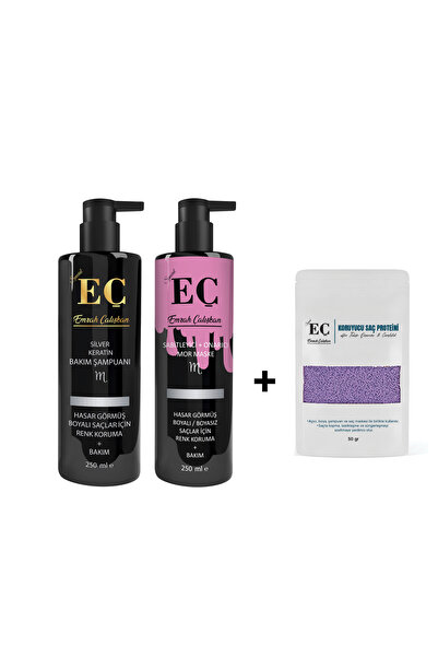 emrah çalışkan Eç Mor Shampoo + Eç Mor Mask + Eç Protective Hair Protein