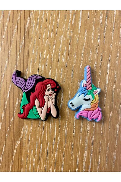 atölye karnaval Deniz Kızı Ve Unicorn Jibbitz Terlik Süsü 2ad